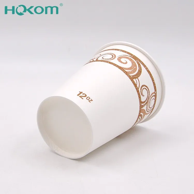 Single Wall Eco-friendly Material Customized Logo Printing Coffee And Tea Paper Cup For Office